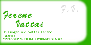 ferenc vattai business card